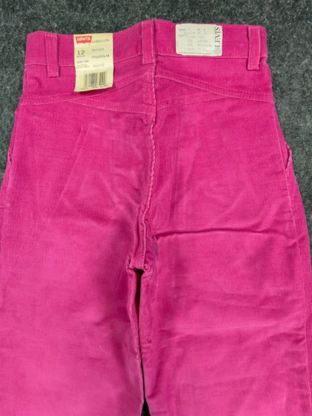 Levi's Corduroy Pants Girls 12 Pink Cotton Blend Regular Vintage 90s Made in USA